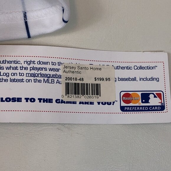 Majestic Chicago Cubs Ron Santo #10 Pinstripe Jersey Size 48 Brand New Tags USA - Picture 6 of 8